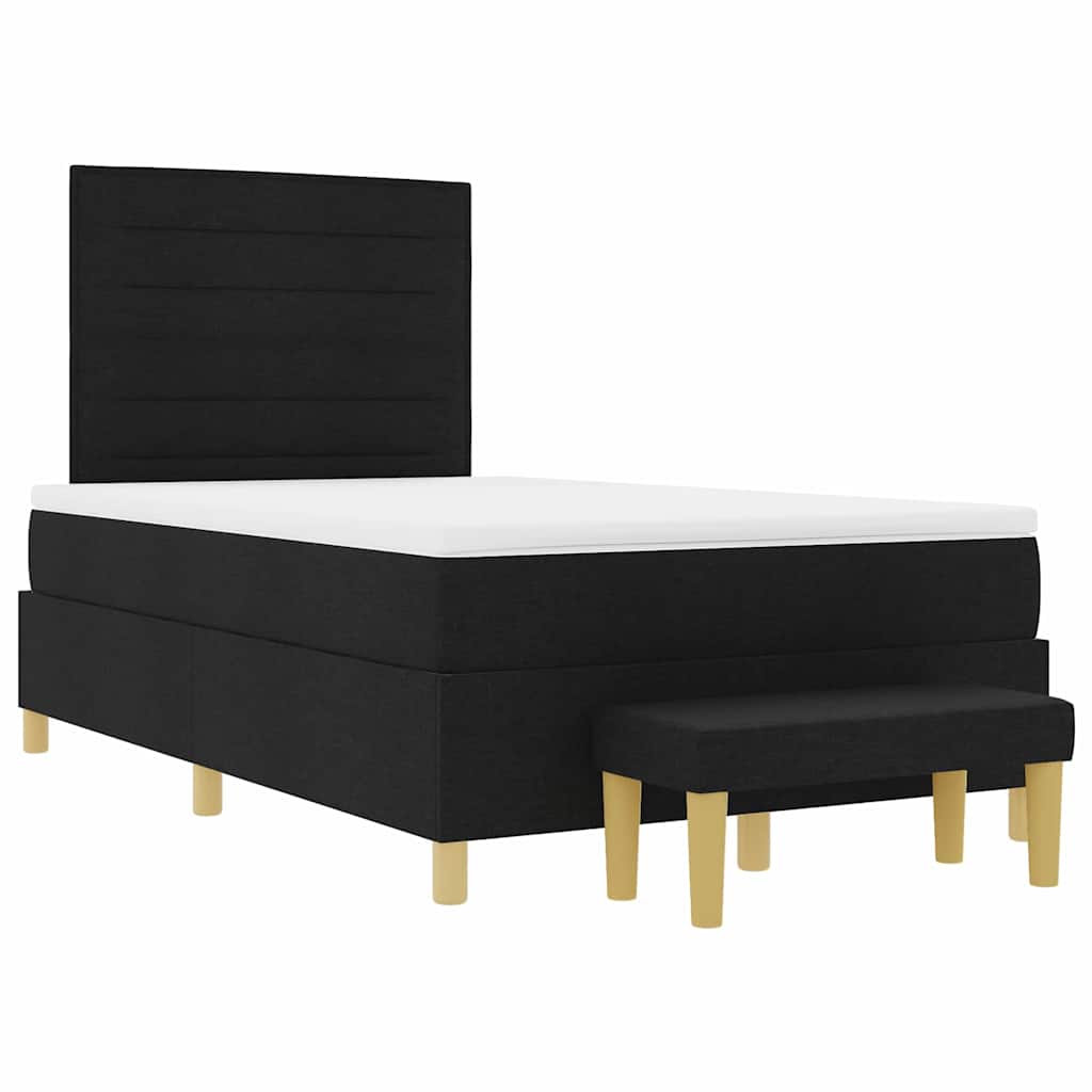 Boxspring bed met hoofdeinde Zwart 190 x 120 cm Stof – afbeelding 7