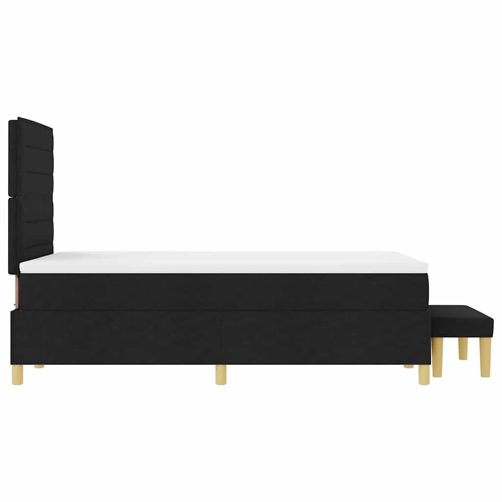 Boxspring bed met hoofdeinde Zwart 190 x 120 cm Stof – afbeelding 9