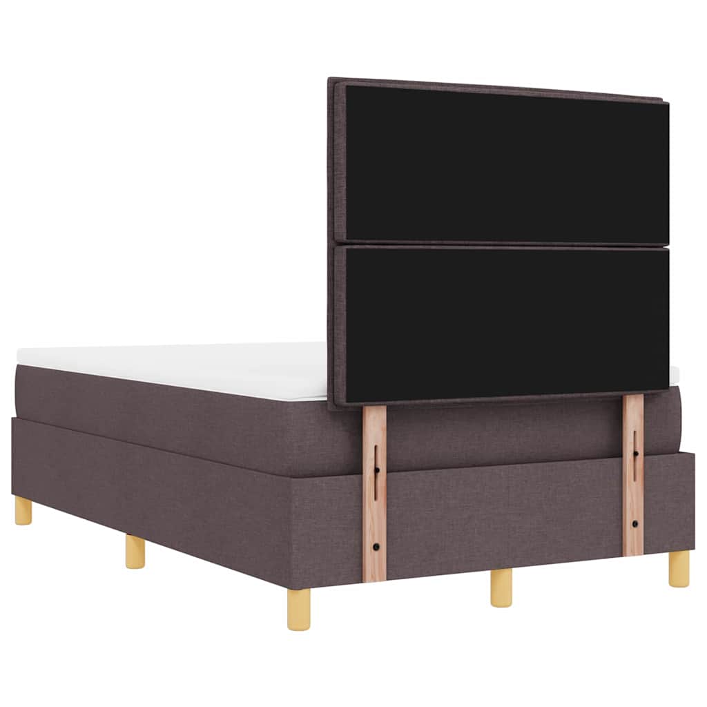Boxspring bed met hoofdeinde Donkerbruin 200 x 120 cm Stof – afbeelding 10