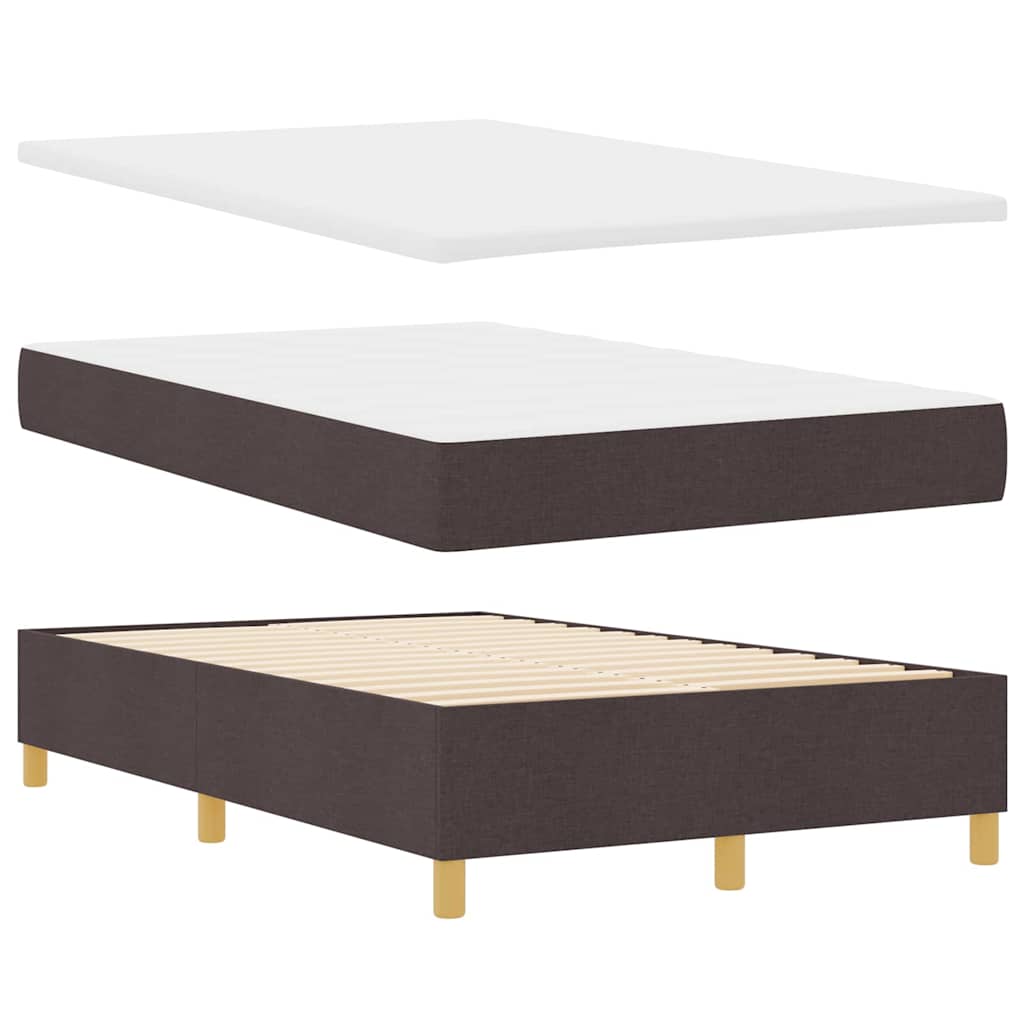 Boxspring bed met hoofdeinde Donkerbruin 200 x 120 cm Stof – afbeelding 4