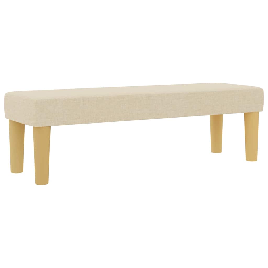 Boxspring bed met hoofdeinde Crème 190 x 140 cm Stof – afbeelding 5