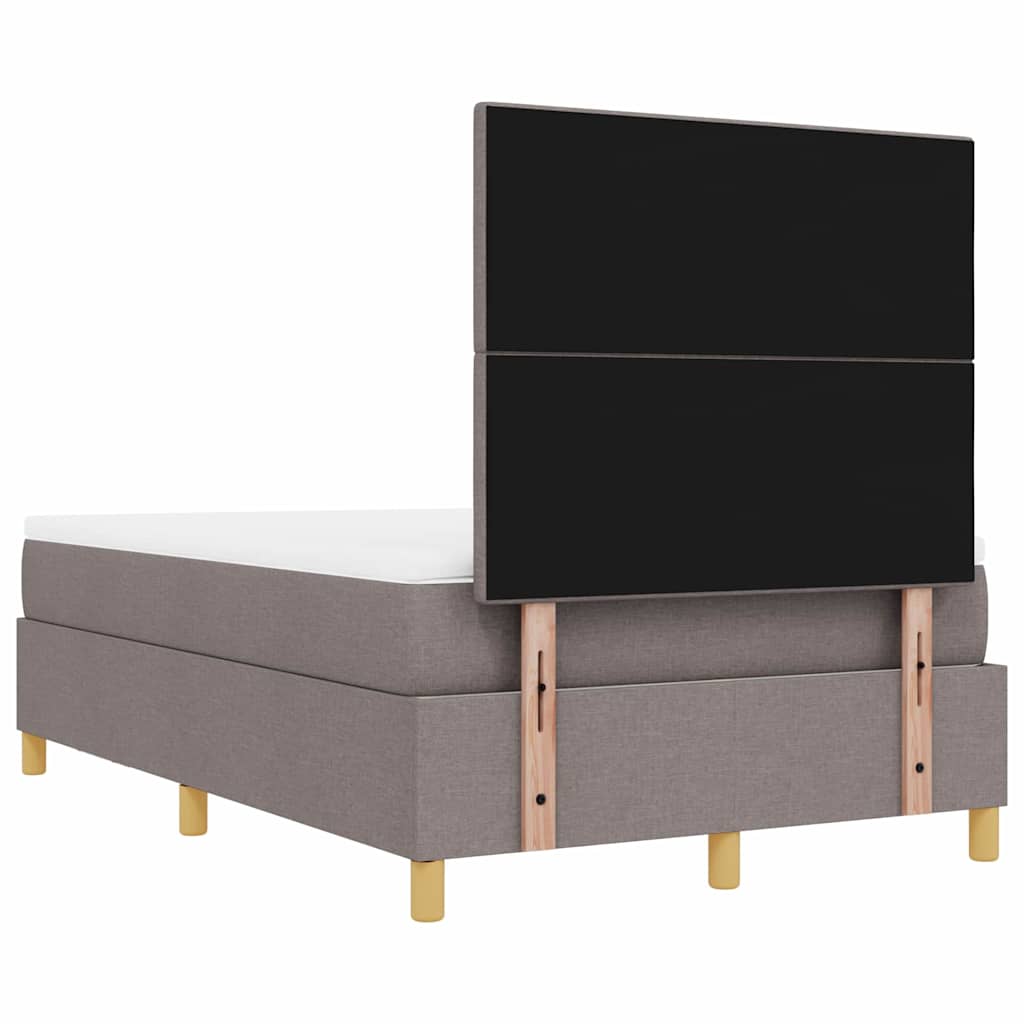Boxspring bed met matras met hoofdeinde Taupe 120 x 200 cm Stof – afbeelding 10