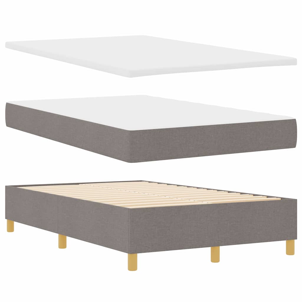 Boxspring bed met matras met hoofdeinde Taupe 120 x 200 cm Stof – afbeelding 4