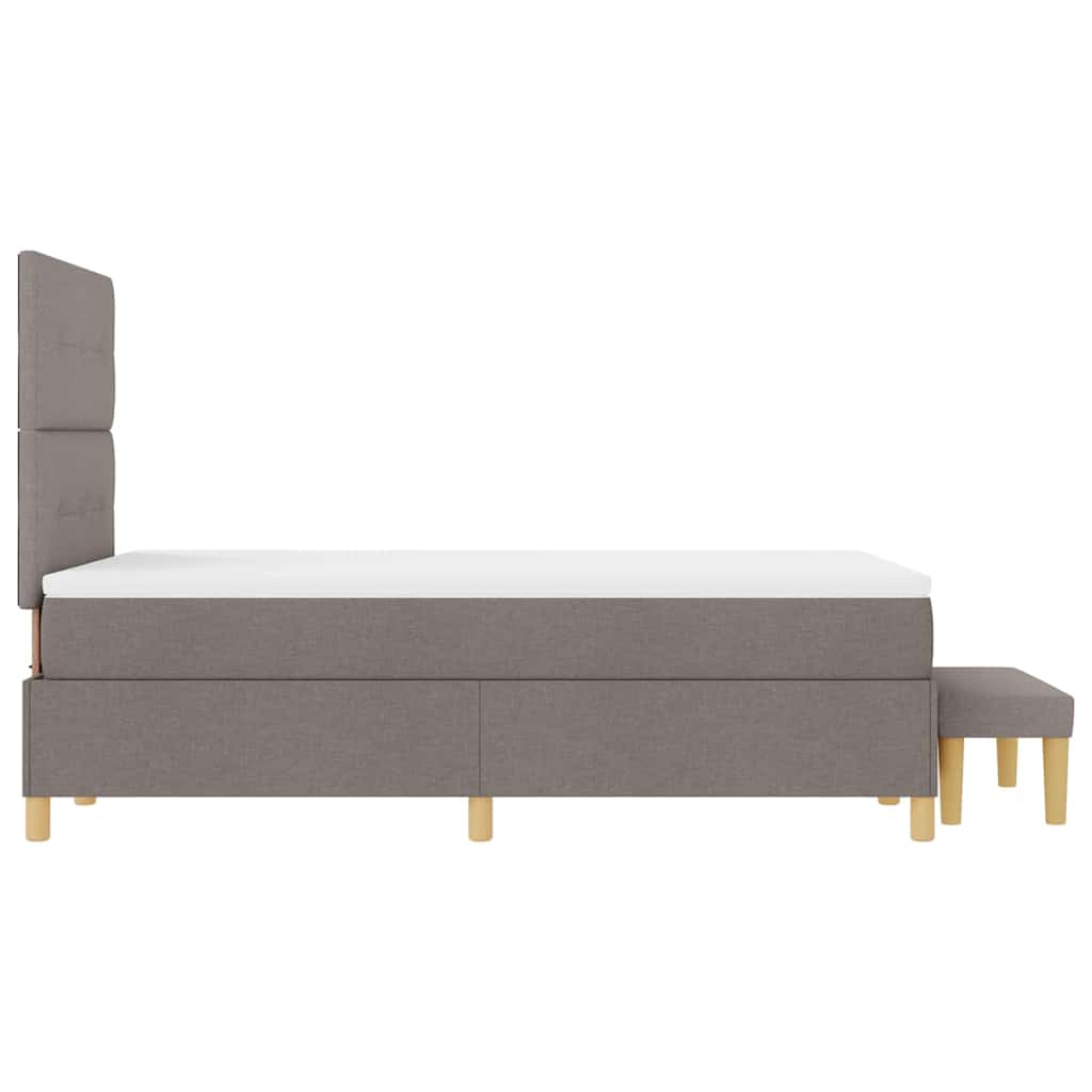 Boxspring bed met matras met hoofdeinde Taupe 120 x 200 cm Stof – afbeelding 9