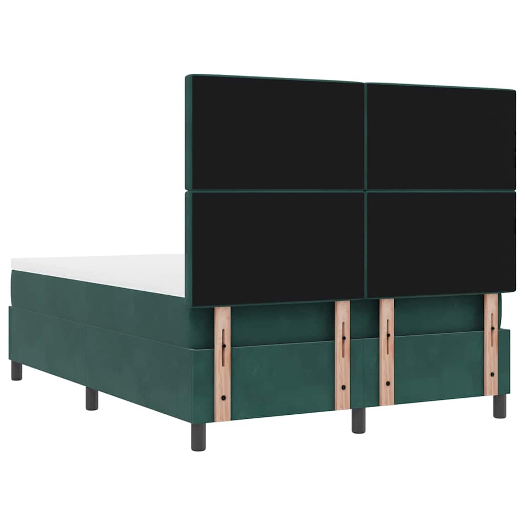 Boxspring bed met hoofdeinde Donkergroen 200 x 140 cm Fluweel – afbeelding 10