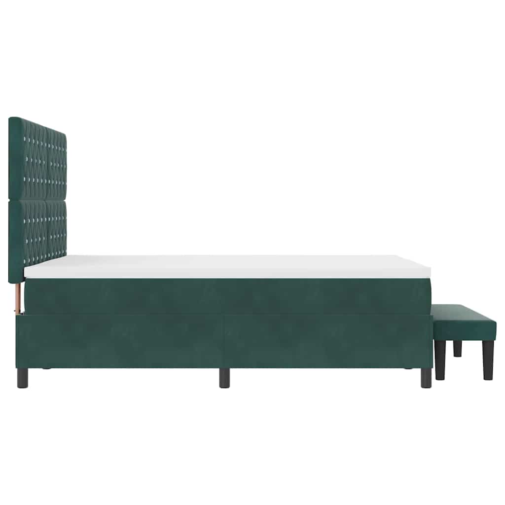 Boxspring bed met hoofdeinde Donkergroen 200 x 140 cm Fluweel – afbeelding 9
