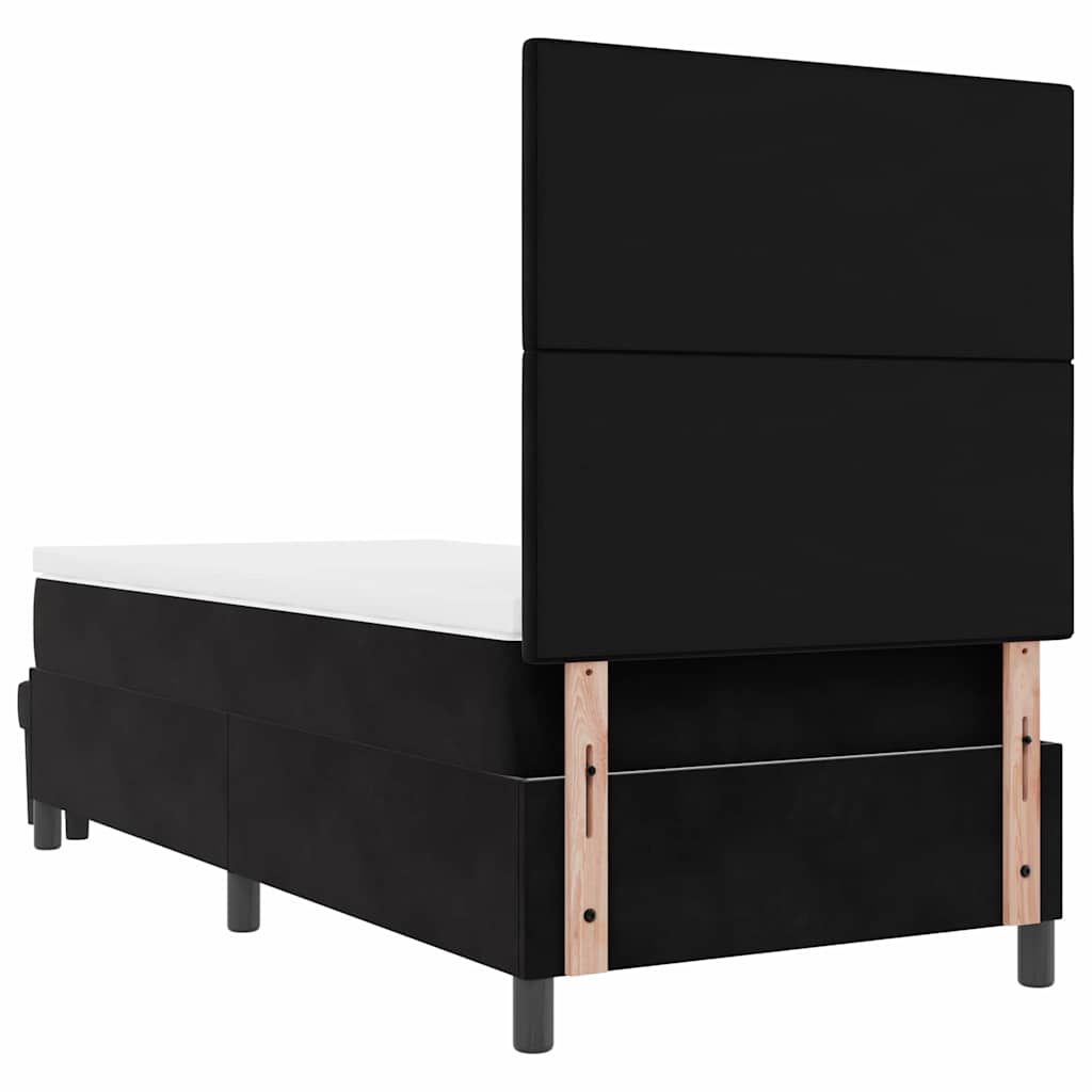 Boxspring bed met hoofdeinde Zwart 200 x 80 cm Fluweel – afbeelding 10