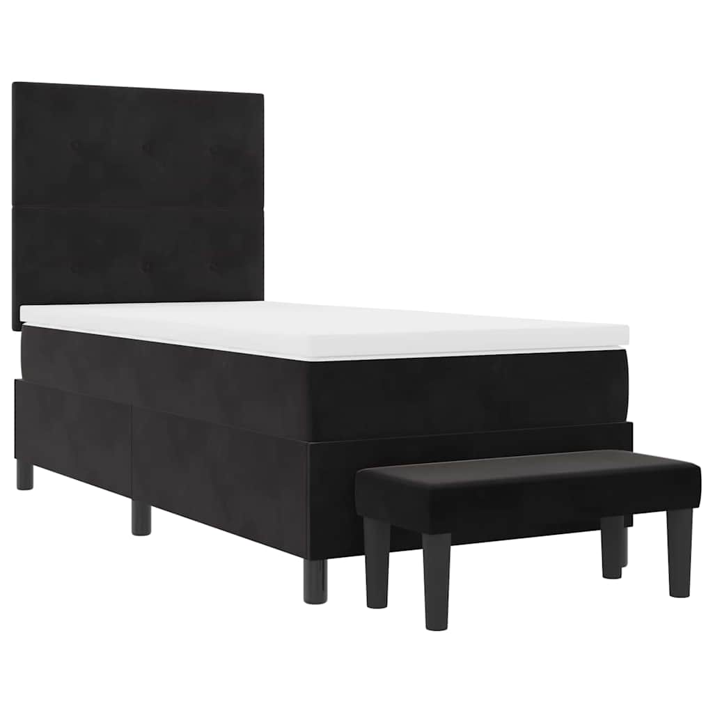 Boxspring bed met hoofdeinde Zwart 200 x 80 cm Fluweel – afbeelding 7