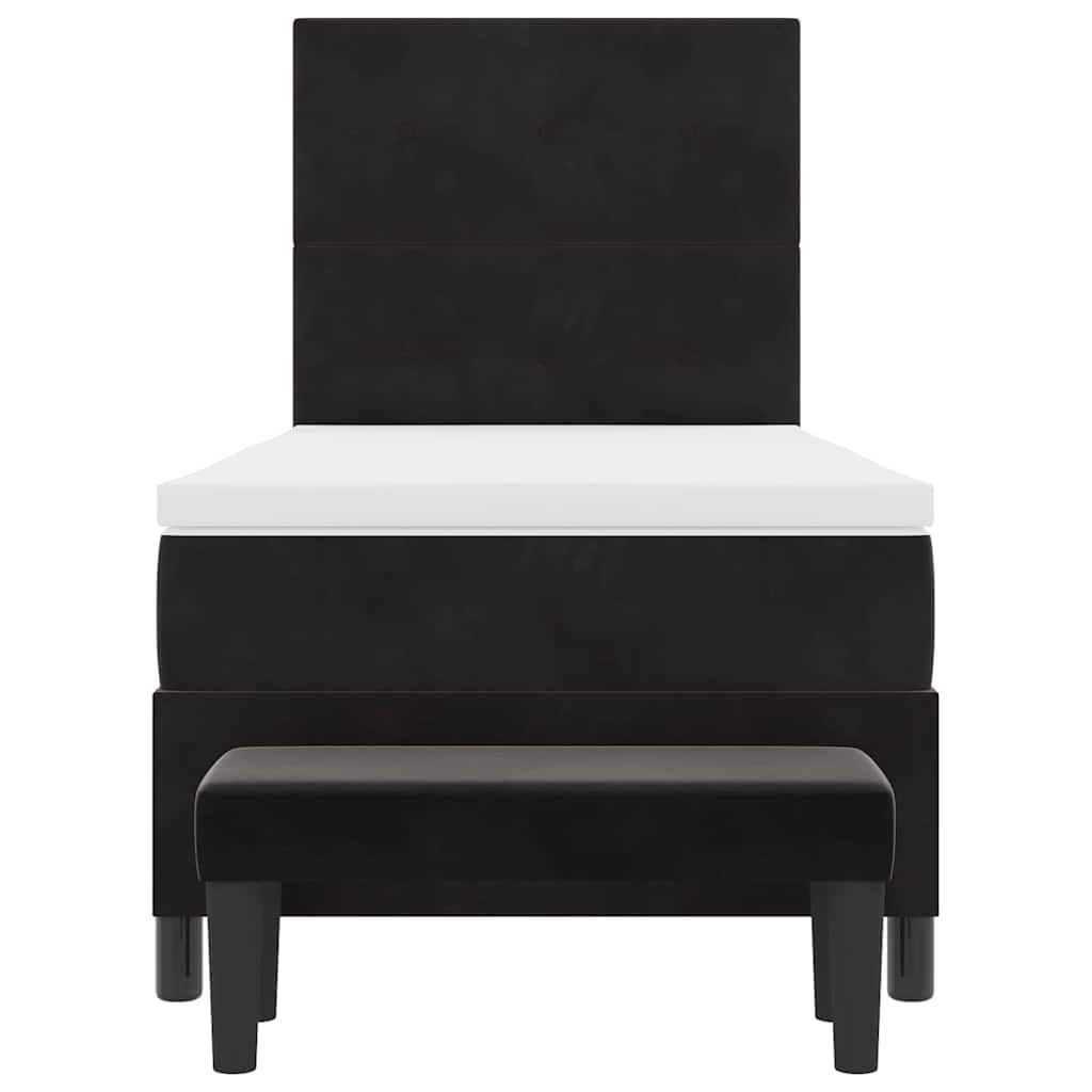 Boxspring bed met hoofdeinde Zwart 200 x 80 cm Fluweel – afbeelding 8