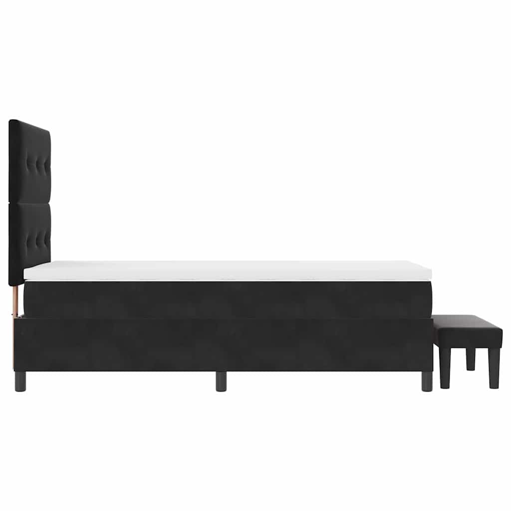 Boxspring bed met hoofdeinde Zwart 200 x 80 cm Fluweel – afbeelding 9