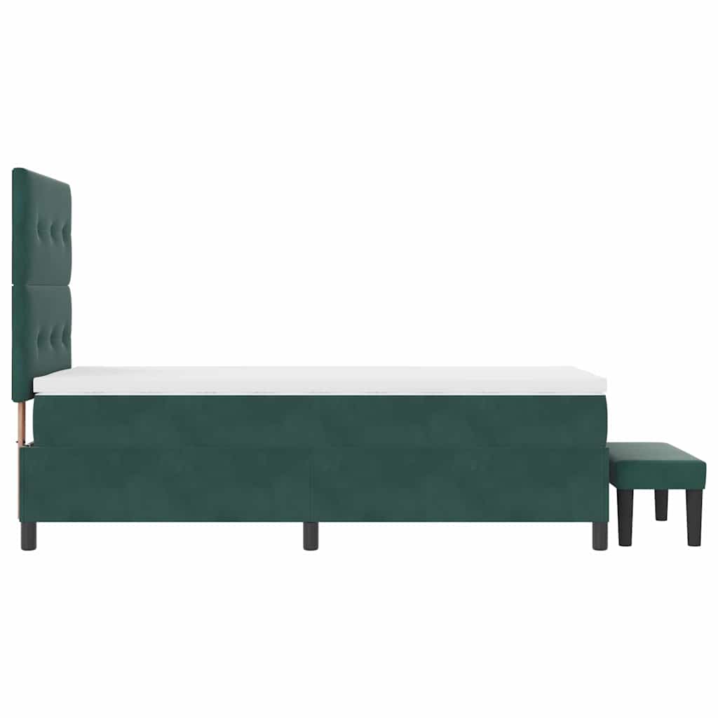 Boxspring bed met hoofdeinde Donkergroen 190 x 90 cm Fluweel – afbeelding 9