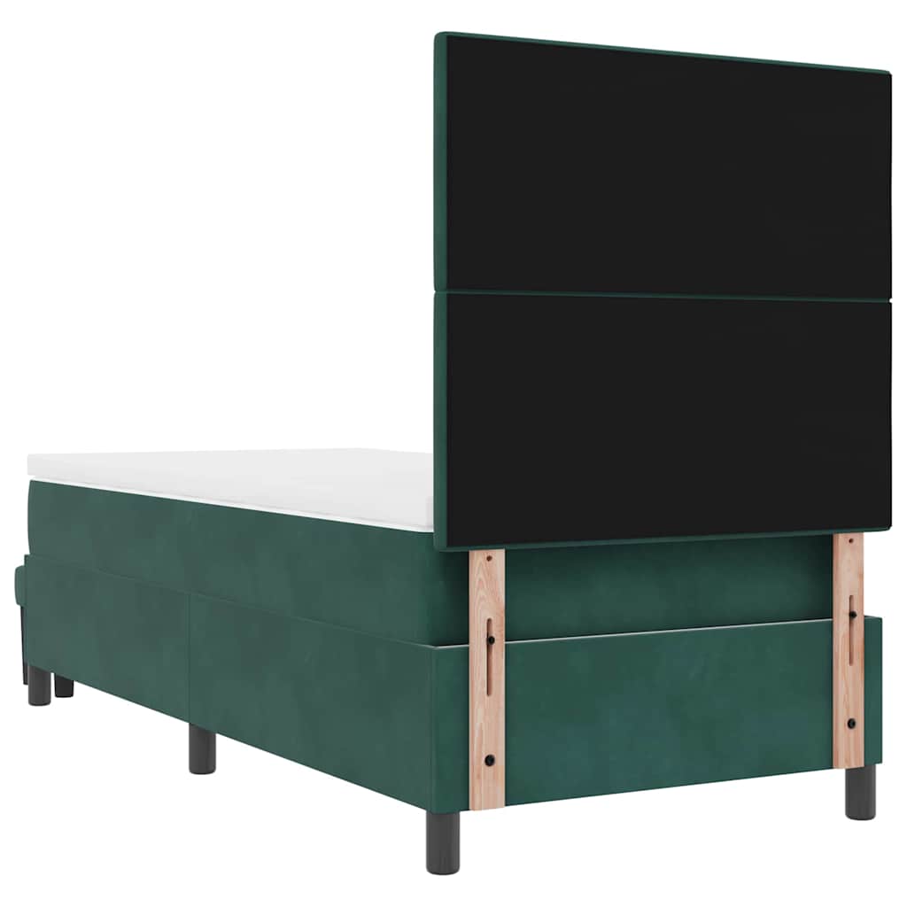 Boxspring bed met hoofdeinde Donkergroen 200 x 90 cm Fluweel – afbeelding 10