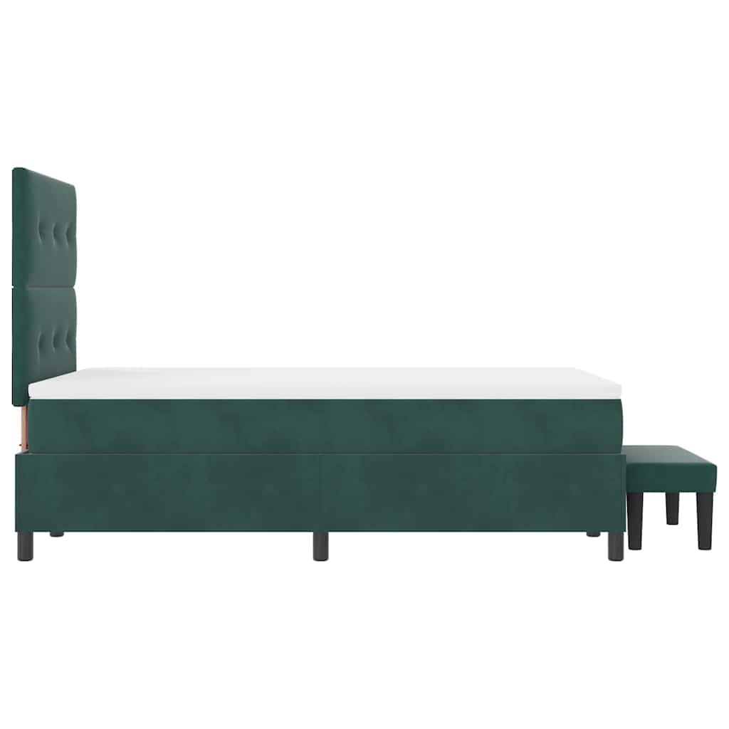 Boxspring bed met kussen Donkergroen 190 x 120 cm Fluweel – afbeelding 9