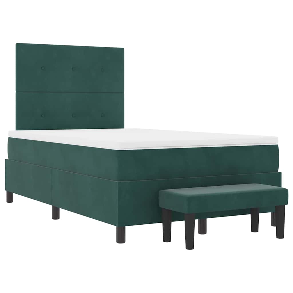 Boxspring bed met hoofdeinde Donkergroen 200 x 120 cm Fluweel – afbeelding 7