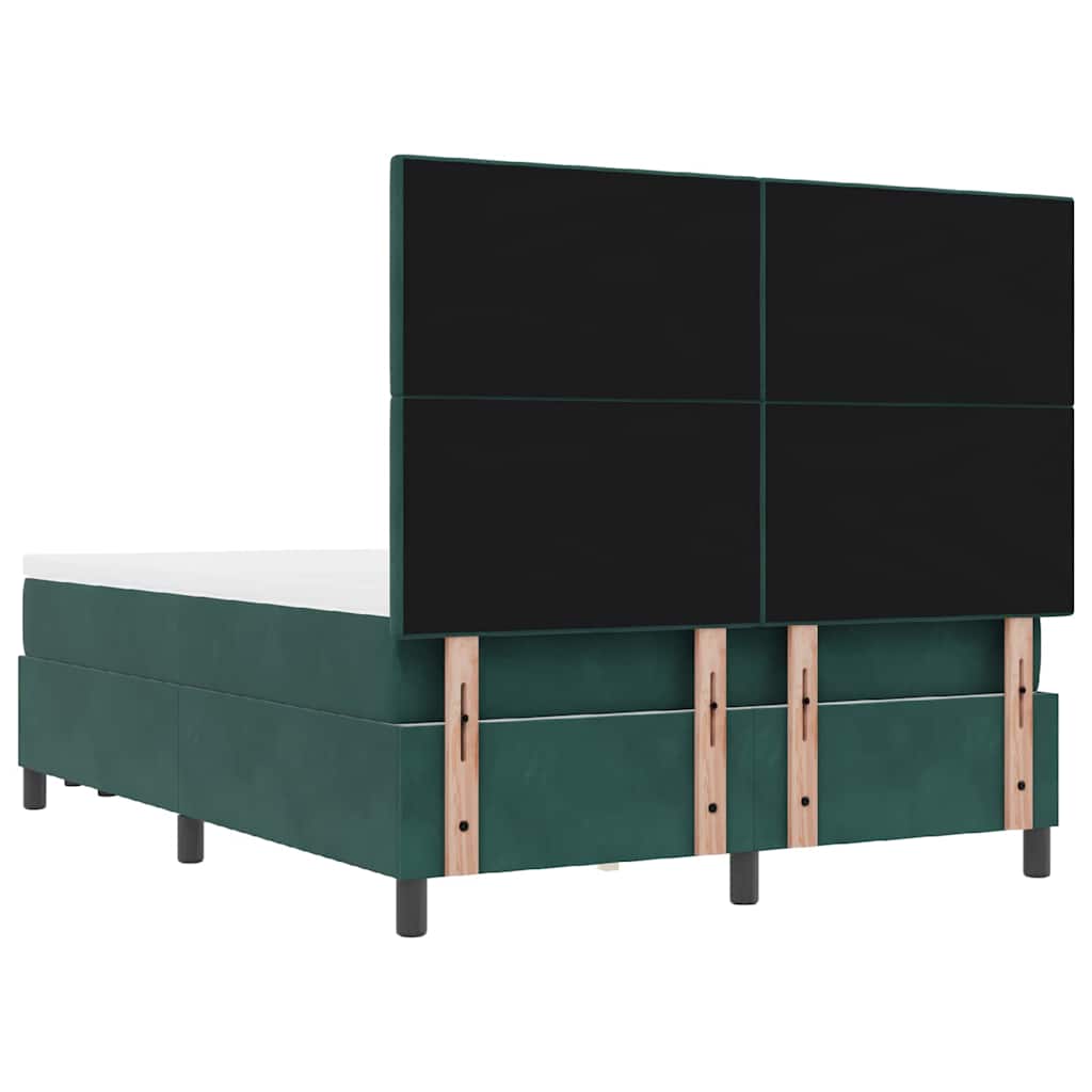 Boxspring bed met hoofdeinde Donkergroen 190 x 140 cm Fluweel – afbeelding 10