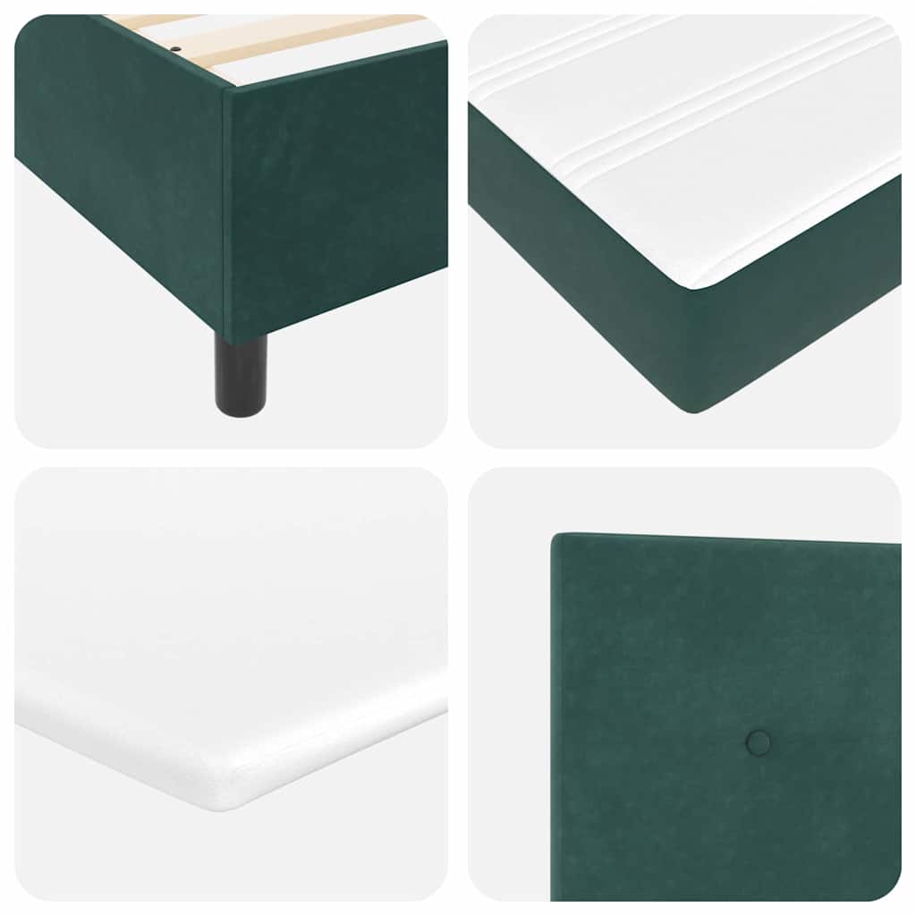 Boxspring bed met hoofdeinde Donkergroen 200 x 140 cm Fluweel – afbeelding 11