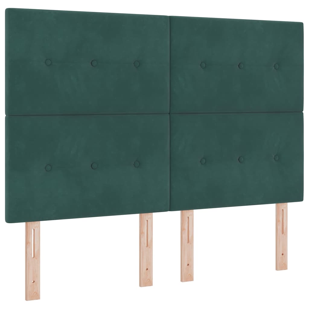 Boxspring bed met hoofdeinde Donkergroen 200 x 140 cm Fluweel – afbeelding 6