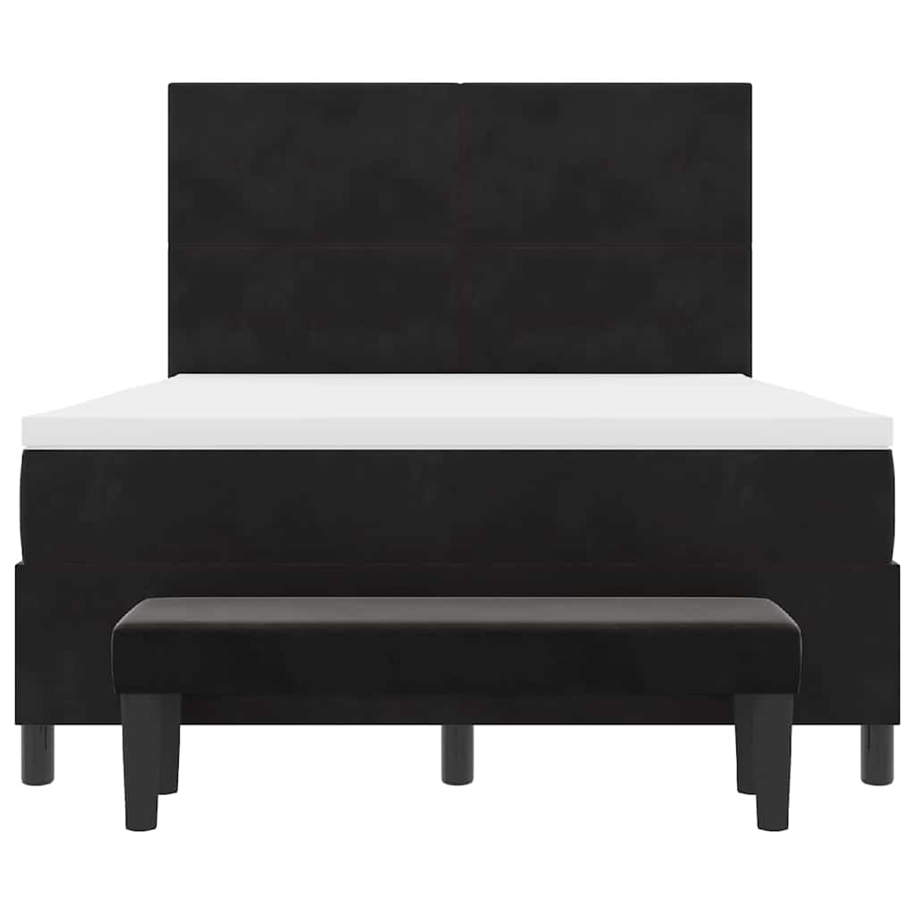 Boxspring bed met hoofdeinde Zwart 200 x 160 cm Fluweel – afbeelding 8