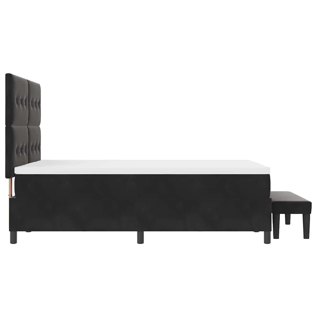 Boxspring bed met hoofdeinde Zwart 200 x 160 cm Fluweel – afbeelding 9