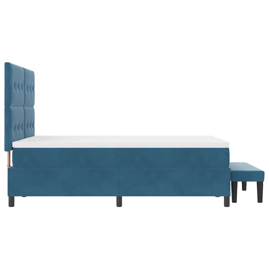 Boxspring bed met hoofdeinde Donkerblauw 200 x 160 cm Fluweel – afbeelding 9