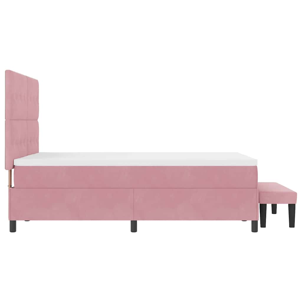 Boxspring bed met hoofdeinde Roze 200 x 160 cm Fluweel – afbeelding 9