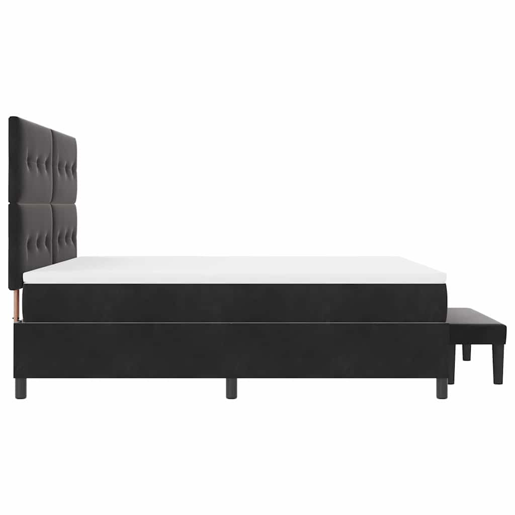 Boxspring bed met hoofdeinde Zwart 200 x 180 cm Fluweel – afbeelding 9