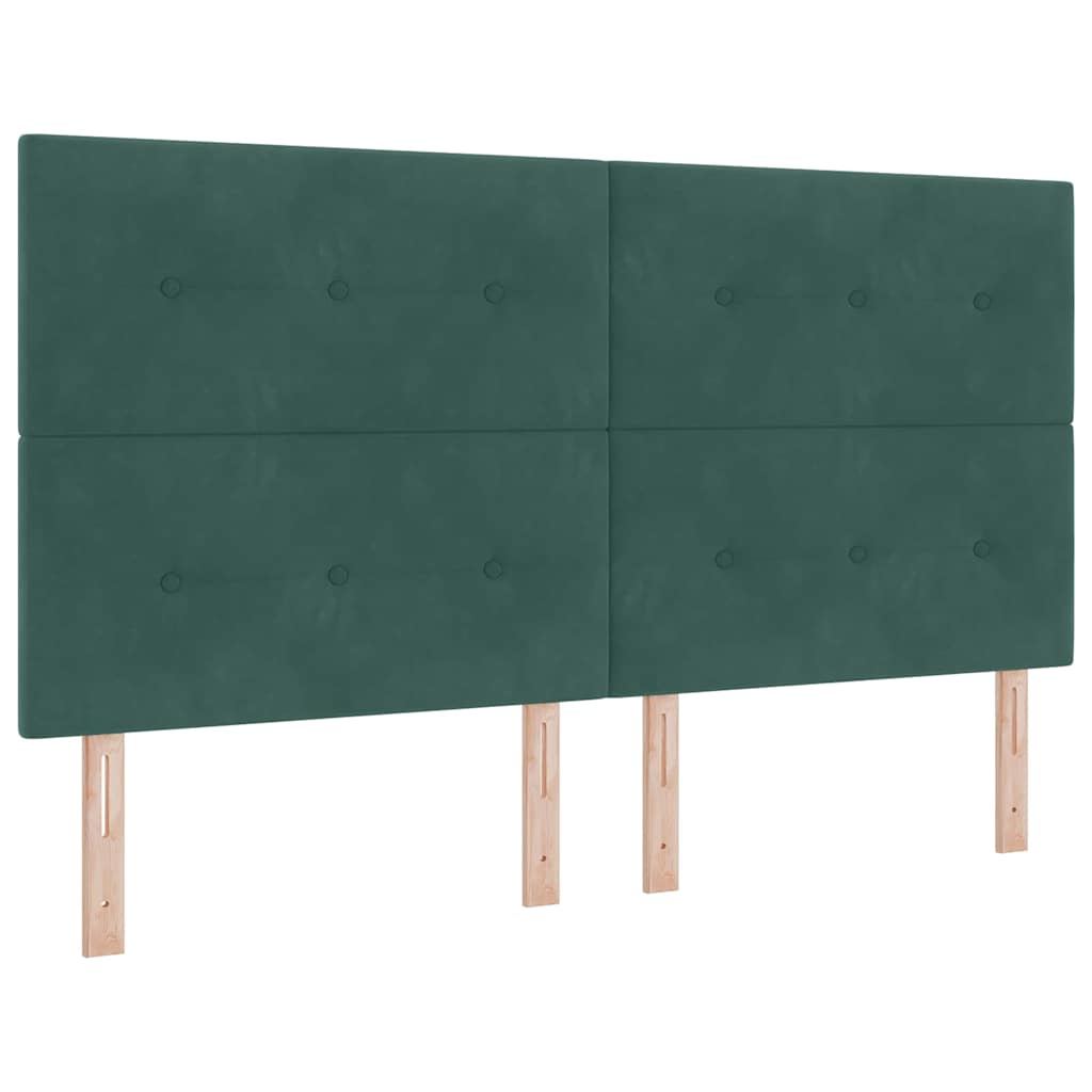 Boxspring bed met hoofdeinde Donkergroen 200 x 180 cm Fluweel – afbeelding 6