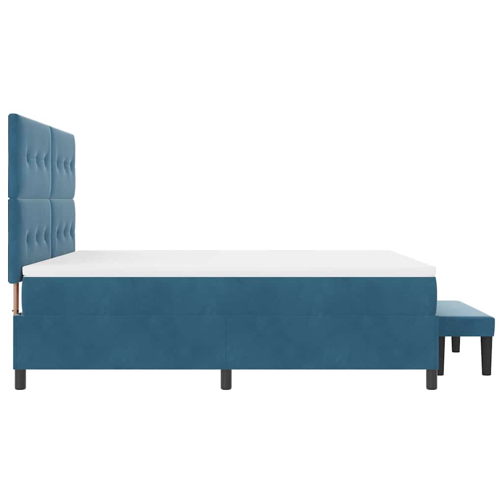 Boxspring bed met hoofdeinde Donkerblauw 200 x 180 cm Fluweel – afbeelding 9