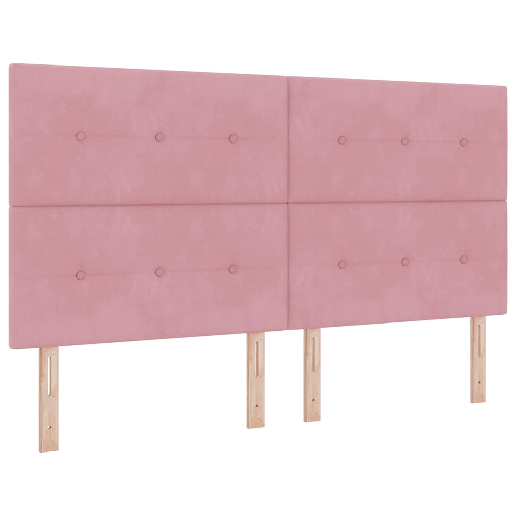 Boxspring bed met hoofdeinde Roze 200 x 180 cm Fluweel – afbeelding 6