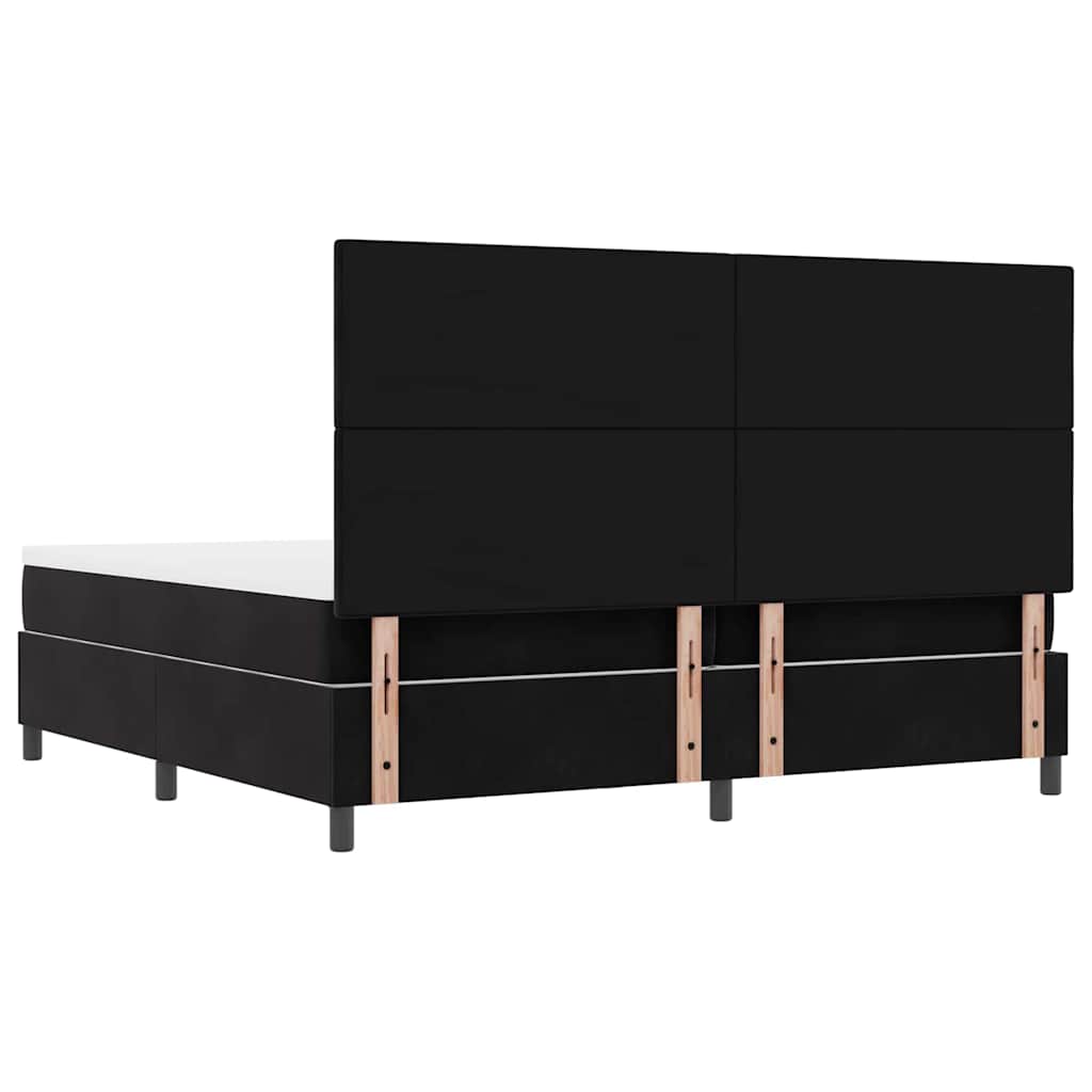Boxspring bed met hoofdeinde Zwart 200 x 200 cm Fluweel – afbeelding 10
