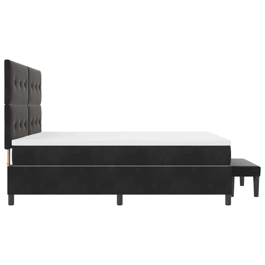 Boxspring bed met hoofdeinde Zwart 200 x 200 cm Fluweel – afbeelding 9
