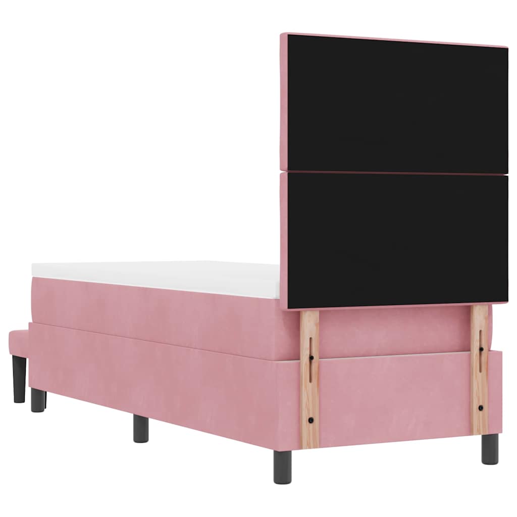 Boxspring bed met hoofdeinde Roze 200 x 80 cm Fluweel – afbeelding 10