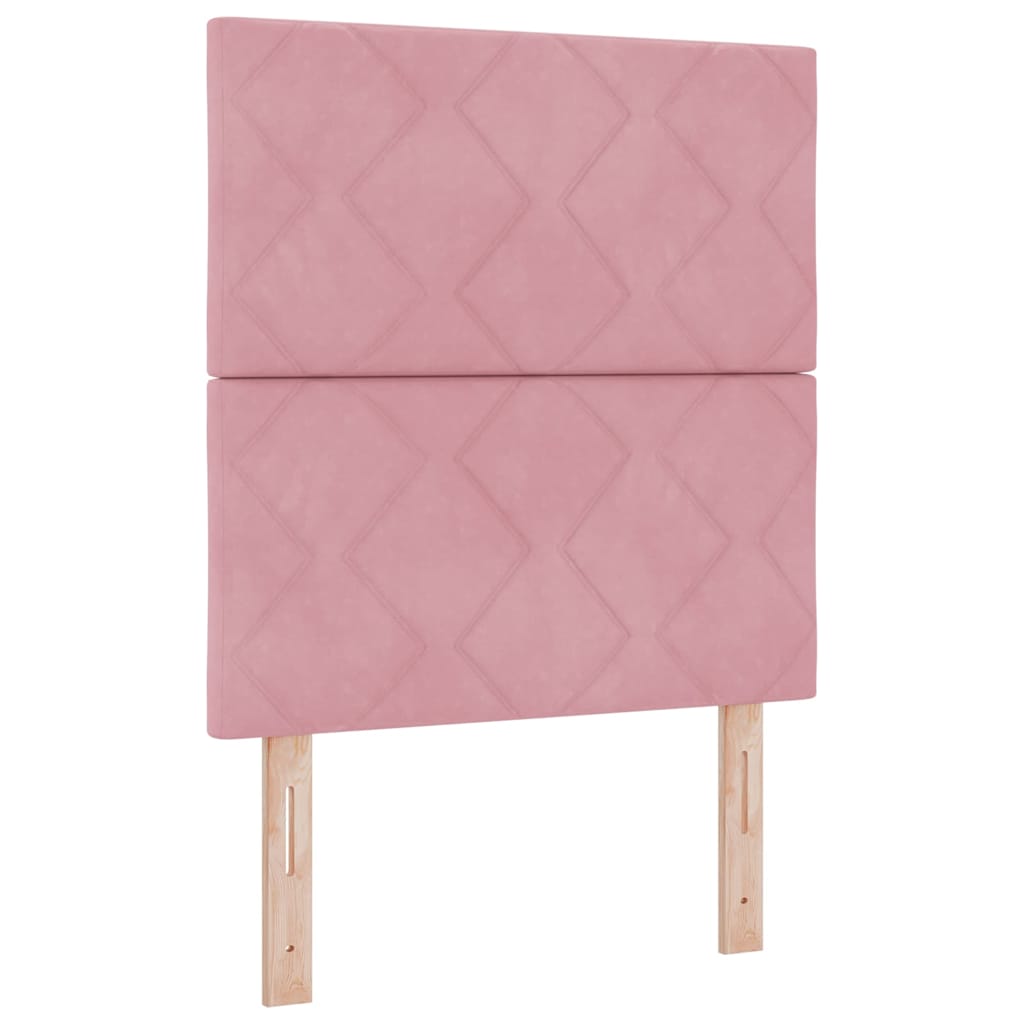Boxspring bed met hoofdeinde Roze 200 x 80 cm Fluweel – afbeelding 6