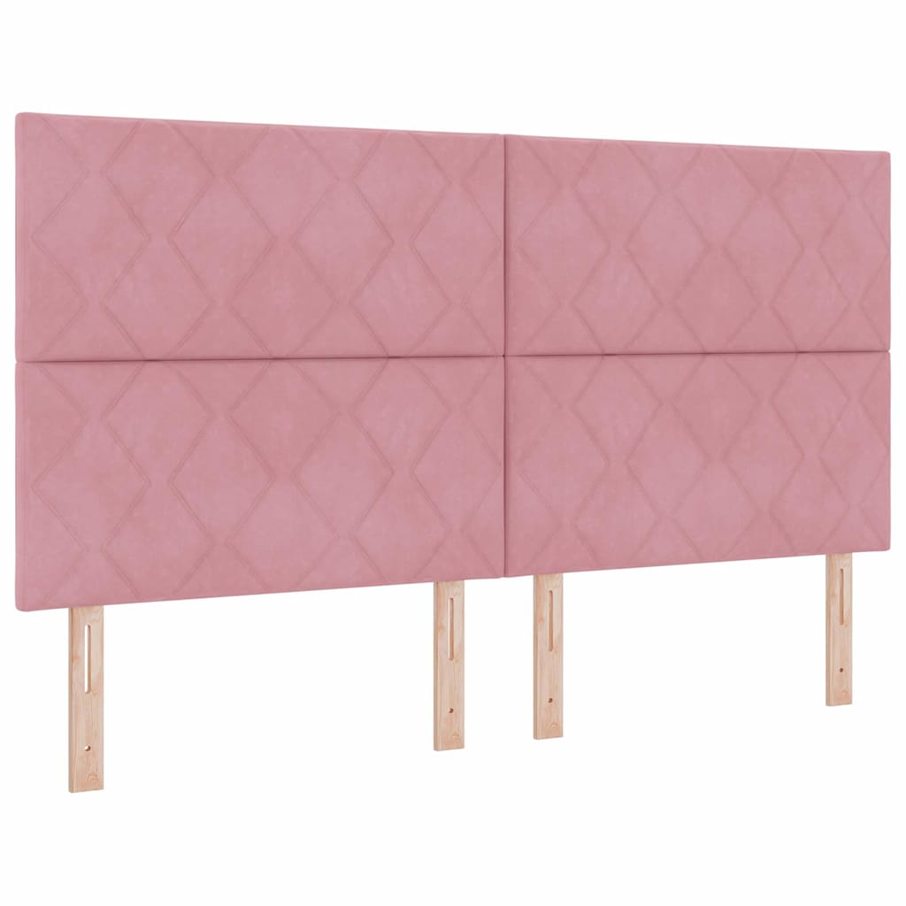 Boxspring bed met hoofdeinde Roze 200 x 180 cm Fluweel – afbeelding 6