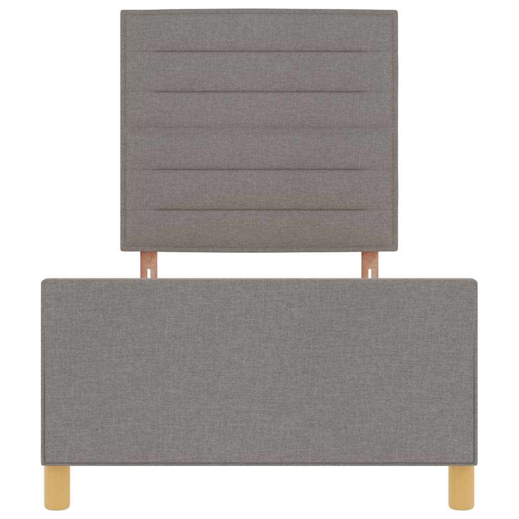 Bedframe met hoofdeinde Taupe 90 x 190 cm Stof – afbeelding 6