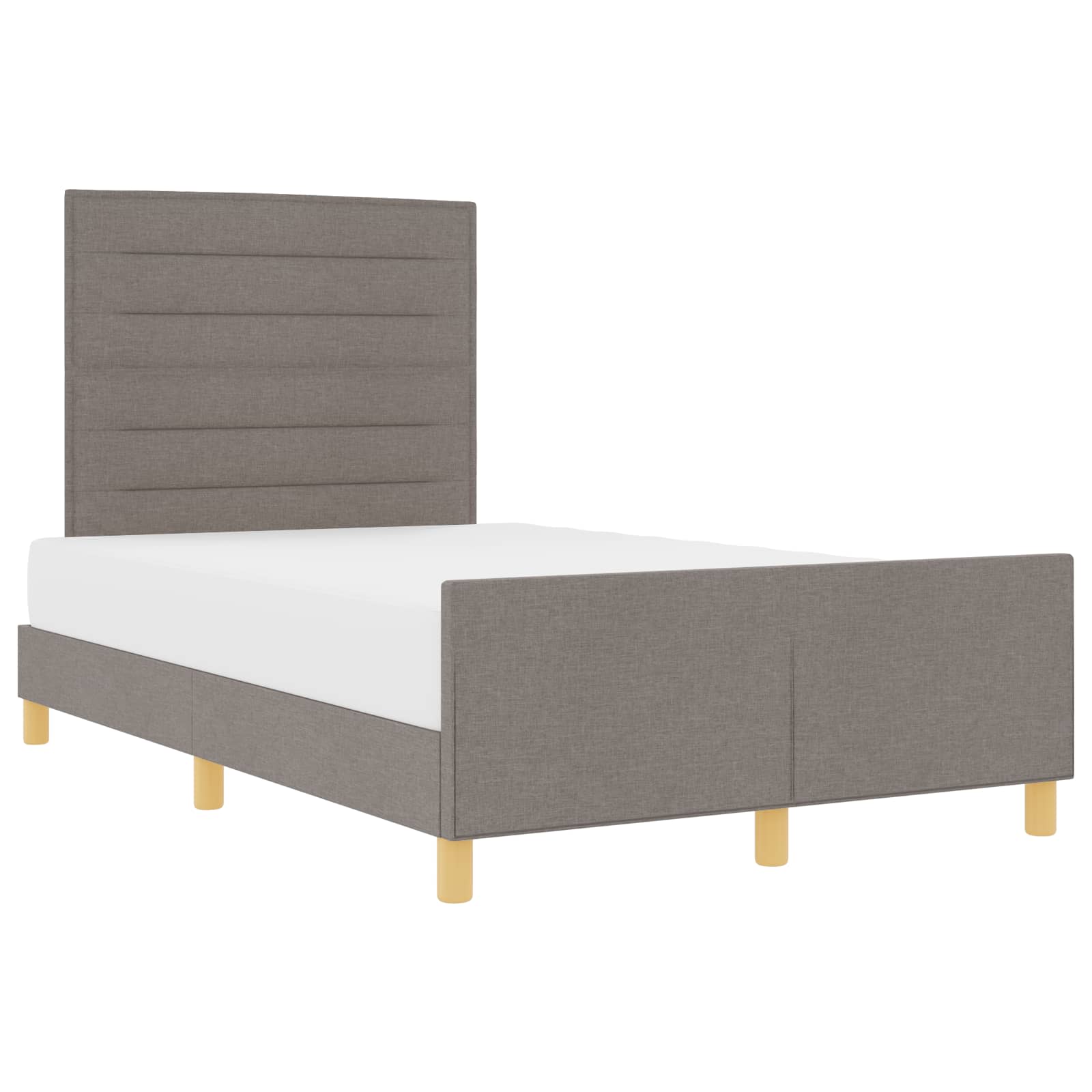 Bedframe met hoofdeinde Taupe 120 x 190 cm Stof – afbeelding 2