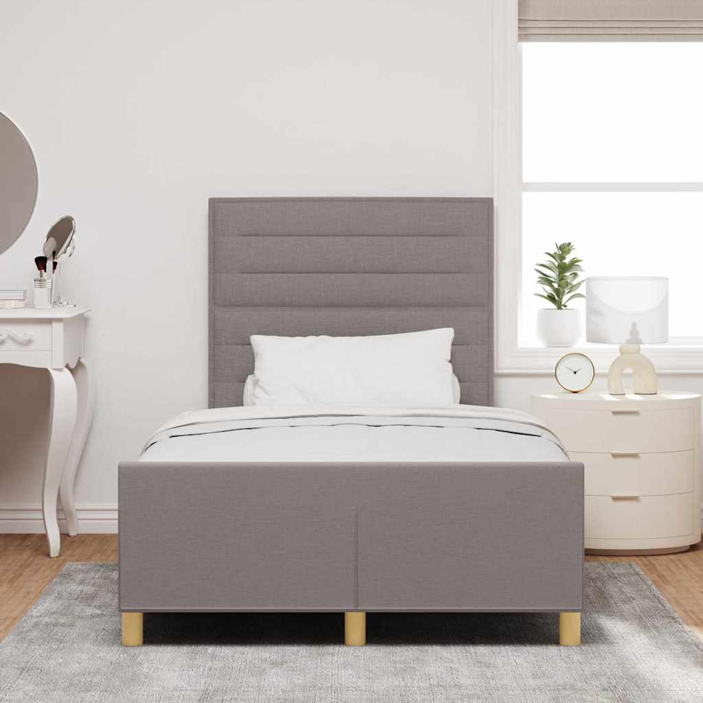 Bedframe met hoofdeinde Taupe 120 x 190 cm Stof – afbeelding 3