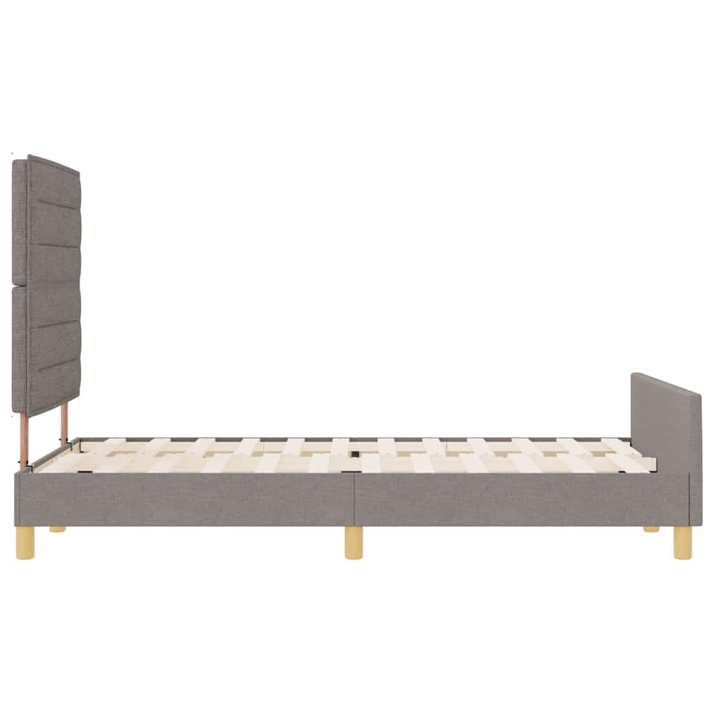 Bedframe met hoofdeinde Taupe 120 x 190 cm Stof – afbeelding 8