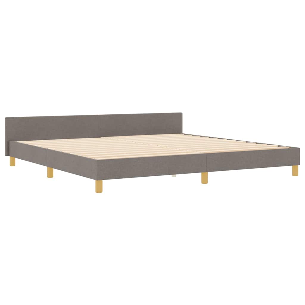 Bedframe met hoofdeinde Taupe 200 x 200 cm Stof – afbeelding 4