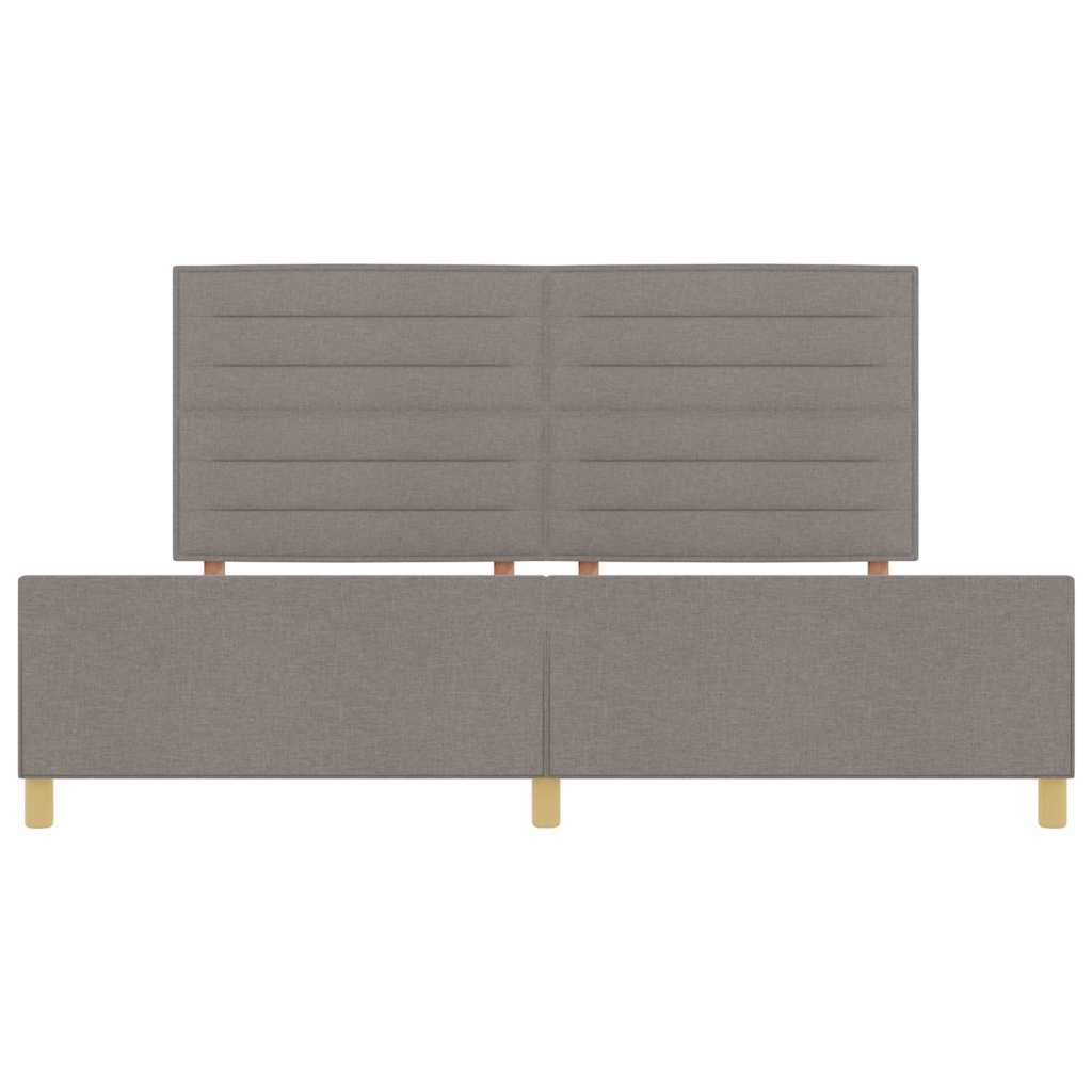 Bedframe met hoofdeinde Taupe 200 x 200 cm Stof – afbeelding 7