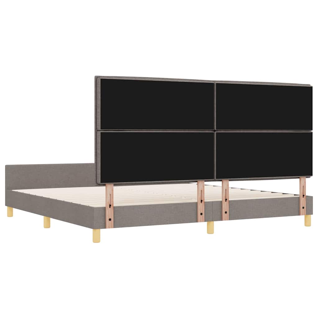 Bedframe met hoofdeinde Taupe 200 x 200 cm Stof – afbeelding 9