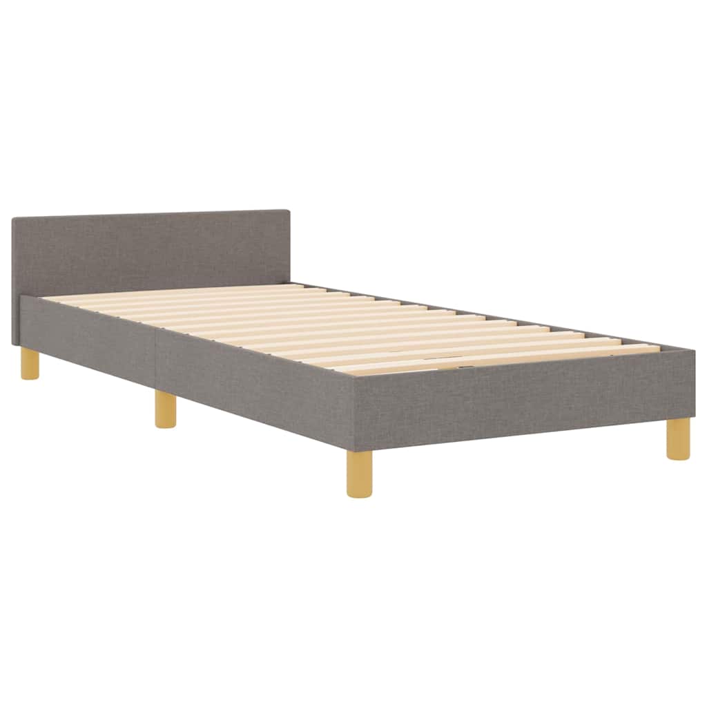 Bedframe met hoofdeinde Taupe 100 x 200 cm Stof – afbeelding 4