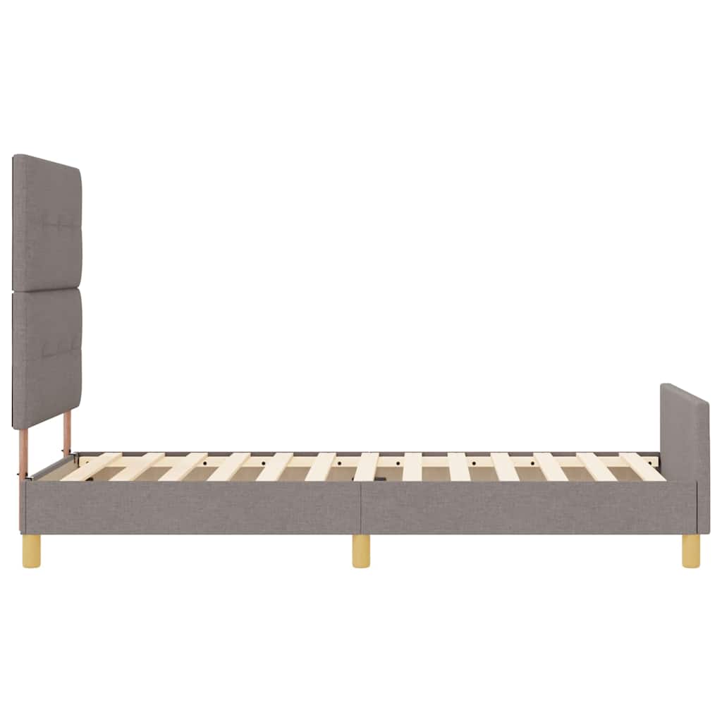 Bedframe met hoofdeinde Taupe 100 x 200 cm Stof – afbeelding 8