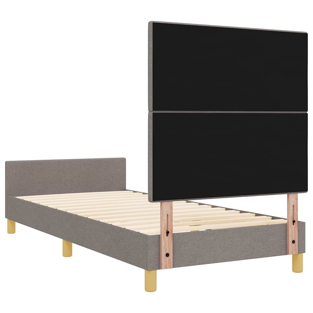 Bedframe met hoofdeinde Taupe 100 x 200 cm Stof – afbeelding 9