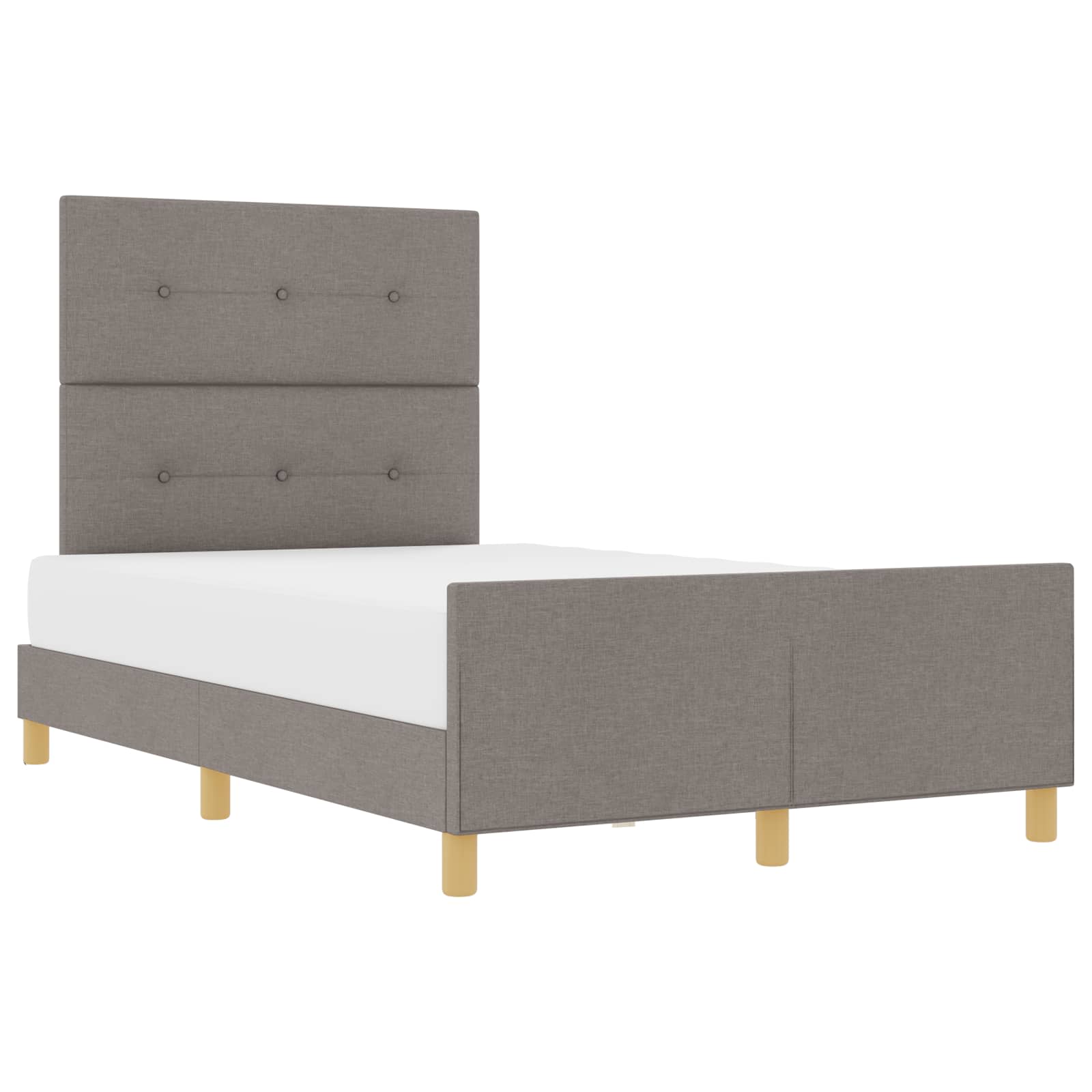 Bedframe met hoofdeinde Taupe 120 x 190 cm Stof – afbeelding 2