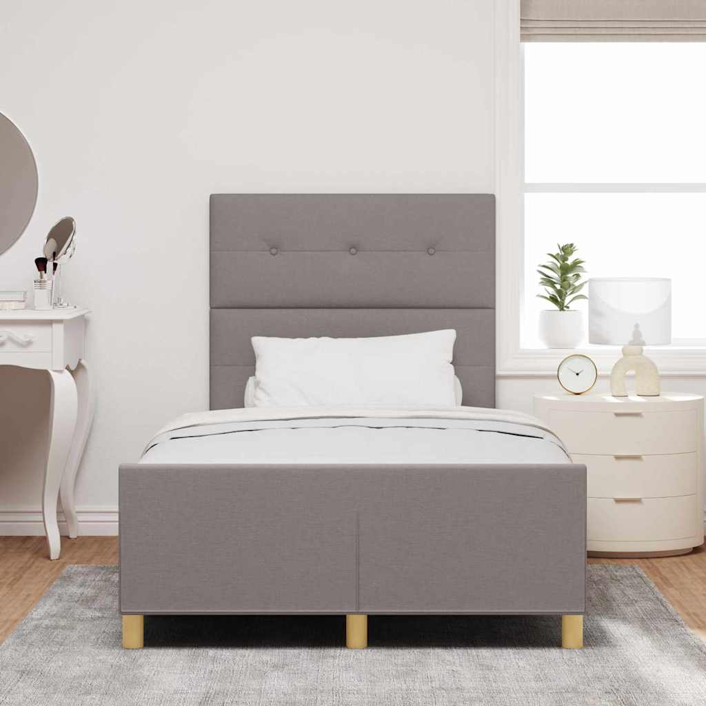 Bedframe met hoofdeinde Taupe 120 x 190 cm Stof – afbeelding 3