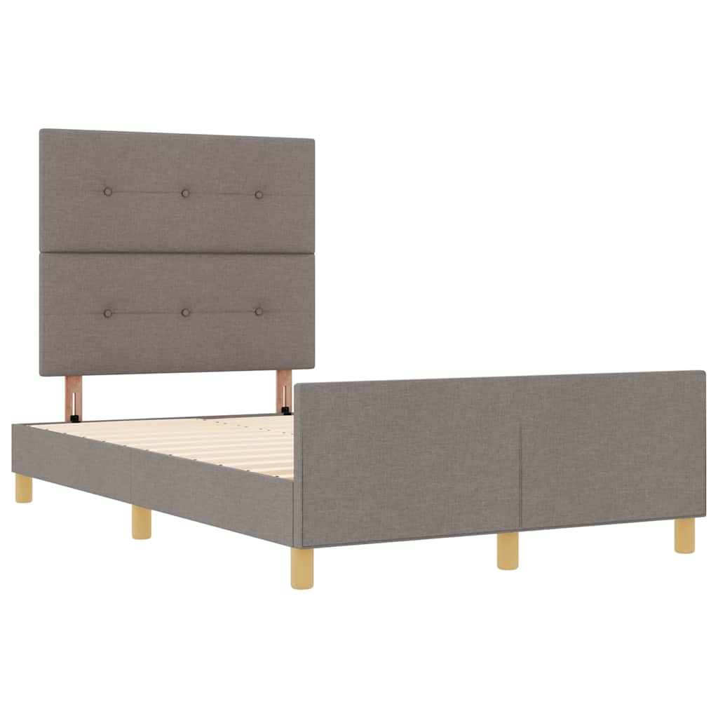 Bedframe met hoofdeinde Taupe 120 x 190 cm Stof – afbeelding 5
