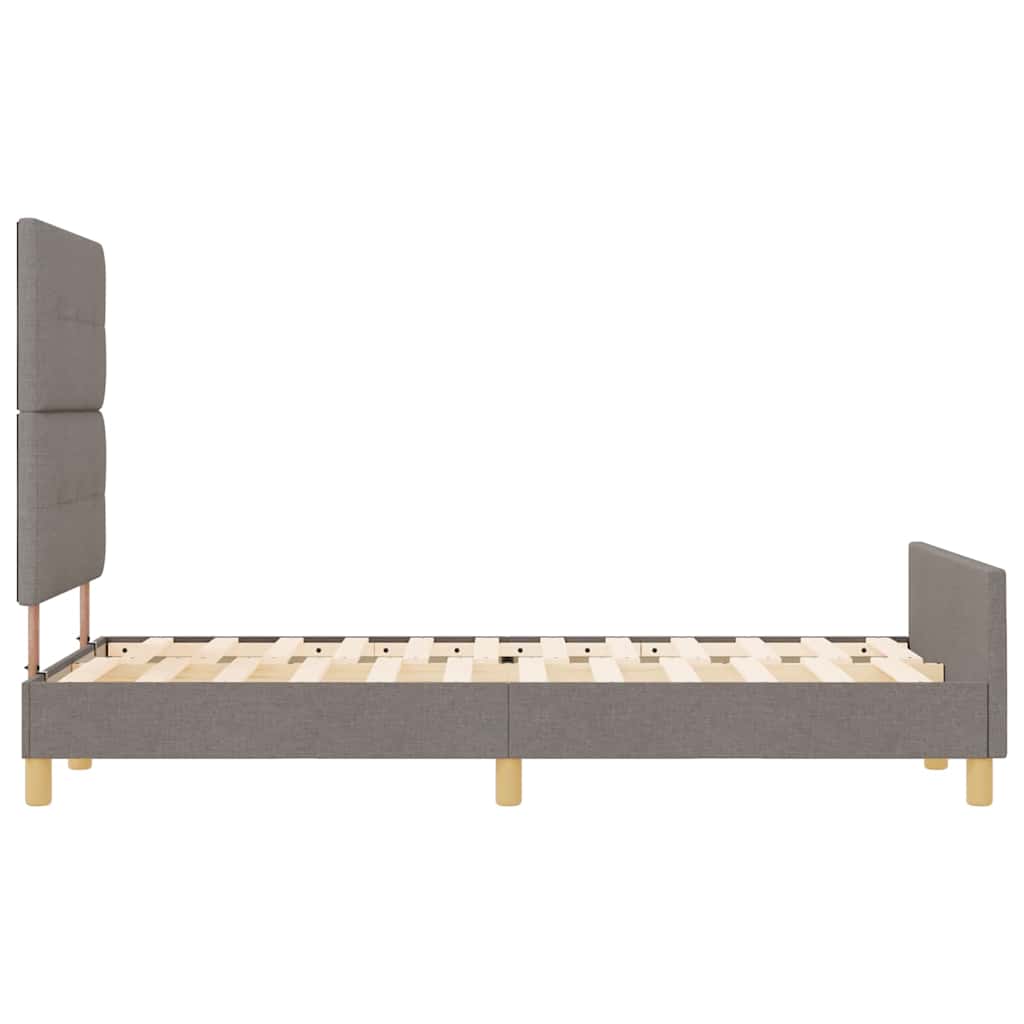 Bedframe met hoofdeinde Taupe 120 x 190 cm Stof – afbeelding 8