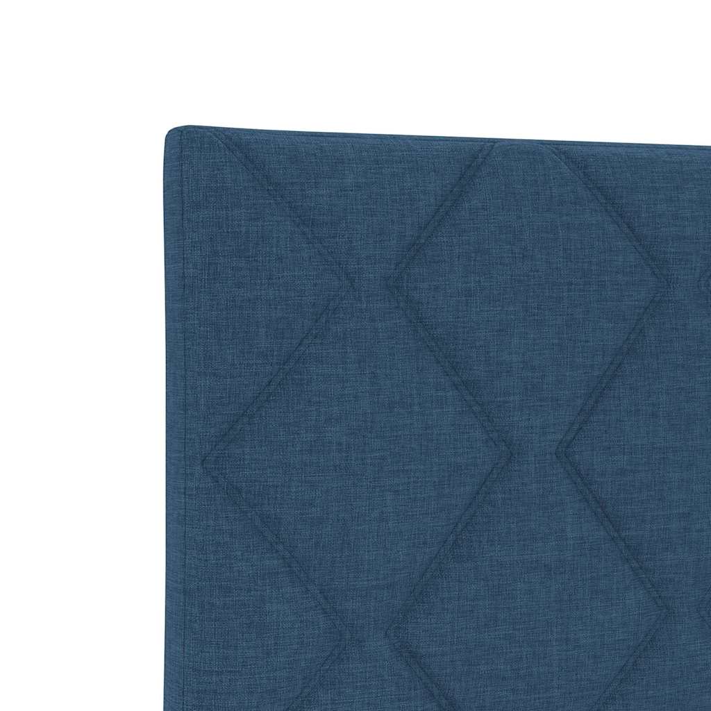 Bedframe met hoofdeinde Blauw 200 x 200 cm Stof – afbeelding 10