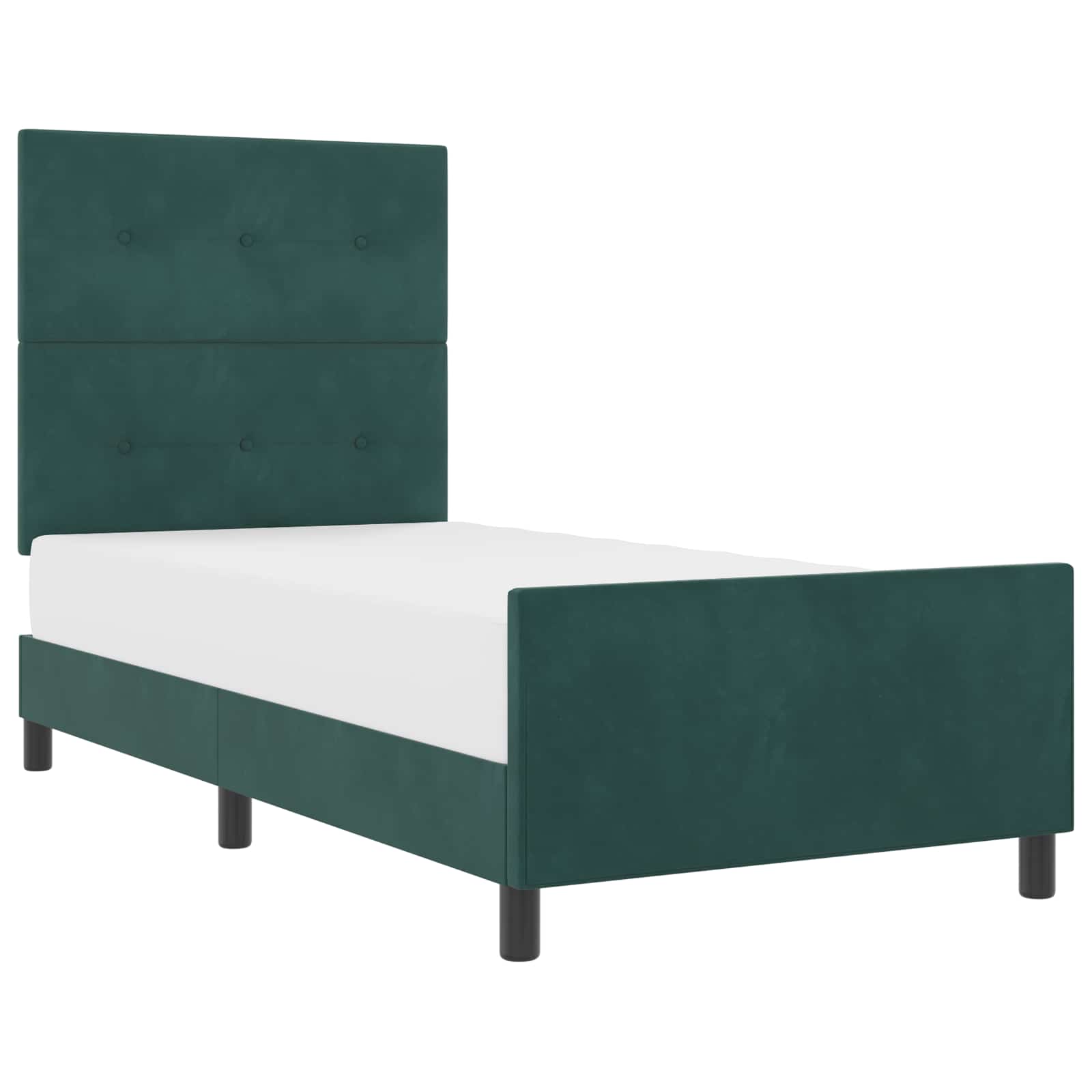Boxspringbed met hoofdeinde Donkergroen 80 x 200 cm Fluweel – afbeelding 2